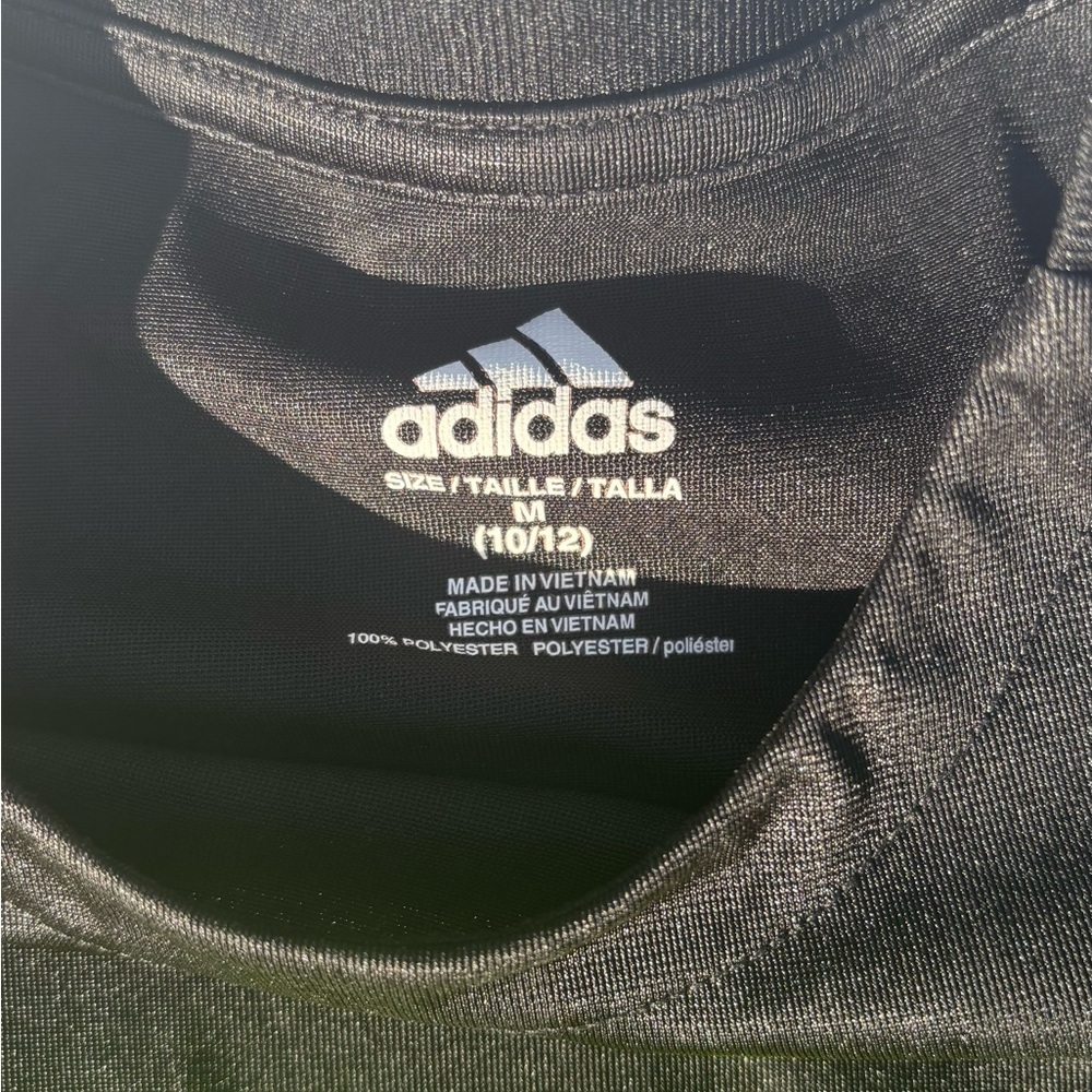 Adidas boys Tee in Black with Neon Green - Picture 2 of 5